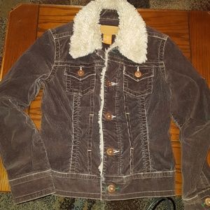 GENTLY WORN Christopher Blue Crop Cordury Jacket